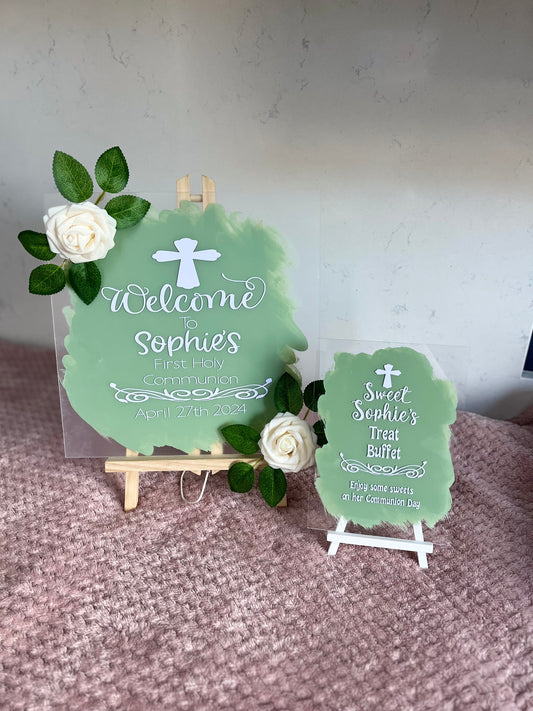 Personalised Welcome & Table Sign