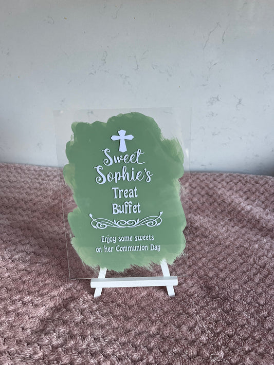 Personalised Table Sign